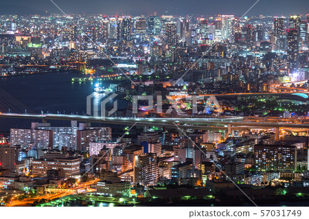 «大阪府»大阪市中心的夜景 57031749