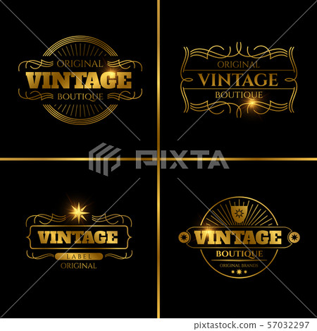 Retro labels design for vintage cards 57032297