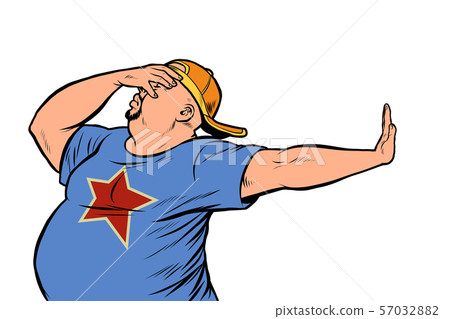 fat man. gesture no, shame fat man. gesture no, shame 57032882