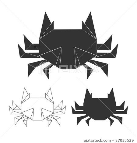 Vector paper japanese crabs 57033529