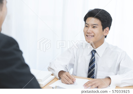 Boy studying boy student junior high school student high school student Boy studying boy student junior high school student high school student 57033925