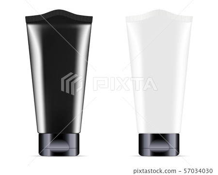 Black white cream or ointment cosmetic tubes set - Stock Illustration ...