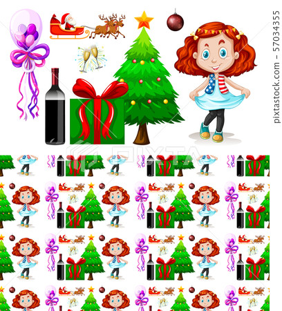 Seamless background design with christmas theme Seamless background design with christmas theme 57034355