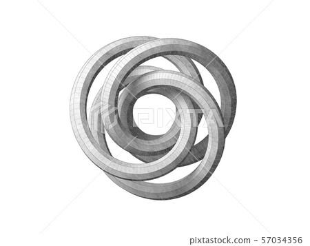 Torus knot geometrical representation. 3 d Torus knot geometrical representation. 3 d 57034356