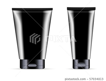 Cream or ointment cosmetic tubes set with black - Stock Illustration ...