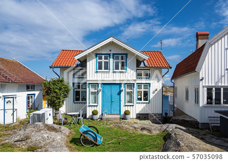 Buildings in the city Gullholmen in Sweden Buildings in the city Gullholmen in Sweden 57035098