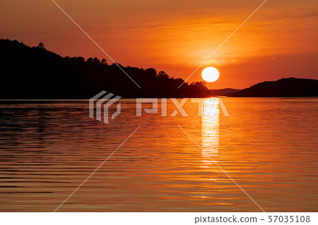 Sunset in the city Fjaellbacka in Sweden Sunset in the city Fjaellbacka in Sweden 57035108