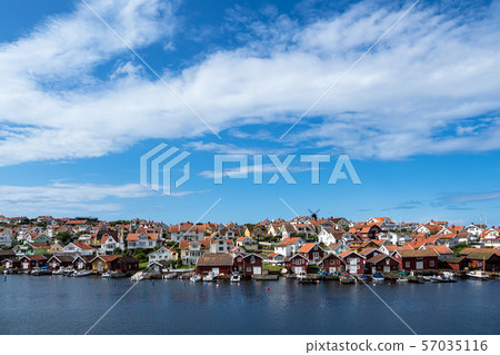 View to the city Fiskebaeckskil in Sweden View to the city Fiskebaeckskil in Sweden 57035116