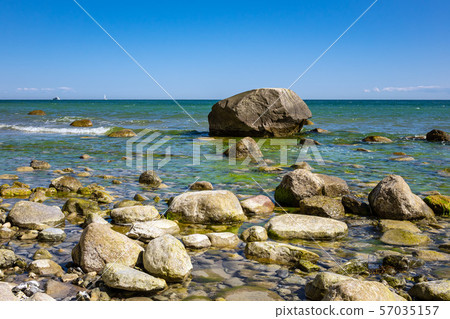 Baltic Sea coast on the island Ruegen in Germany Baltic Sea coast on the island Ruegen in Germany 57035157