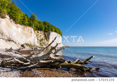 Baltic Sea coast on the island Ruegen in Germany Baltic Sea coast on the island Ruegen in Germany 57035159