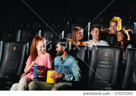 romantic loving couple having fun at the cinema romantic loving couple having fun at the cinema 57035565