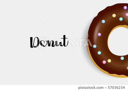 Donut. Hand drawn bakery design pop art 57036234
