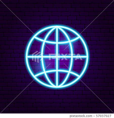 World Globe Neon Sign World Globe Neon Sign 57037027