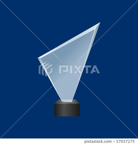 Realistic Detailed 3d Glass Cup Trophy. Vector Realistic Detailed 3d Glass Cup Trophy. Vector 57037275