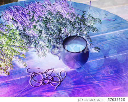 Lavender flowers of violet tones. Violet lavender Lavender flowers of violet tones. Violet lavender 57038528
