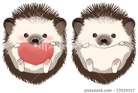 Hand riding hedgehog heart Hand riding hedgehog heart 57039357