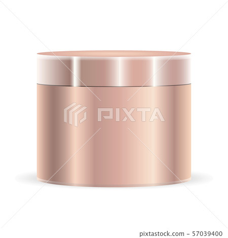 Download Golden Metallic Color Cream Jar Mockup Cosmetic Stock Illustration 57039400 Pixta