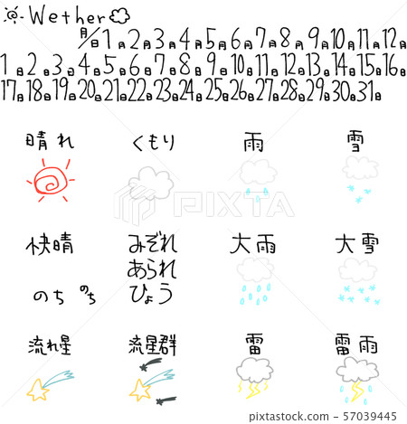 Simple weather mark silhouette Simple weather mark silhouette 57039445