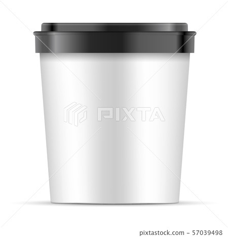Open white Paper or Plastic Cup with black lid For Open white Paper or Plastic Cup with black lid For 57039498