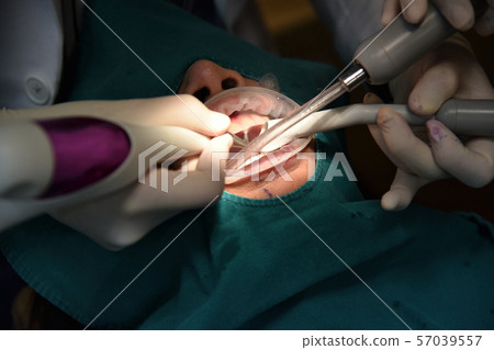 Dental care check up, Dentist examining. Dental care check up, Dentist examining. 57039557