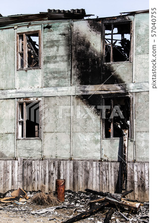 Aftermath of a fire in the house Aftermath of a fire in the house 57040755