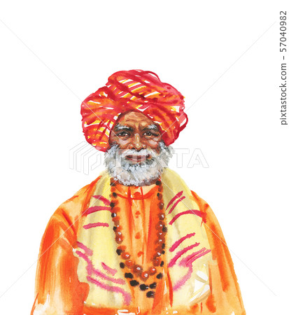 Watercolor realistic male portrait Watercolor realistic male portrait 57040982