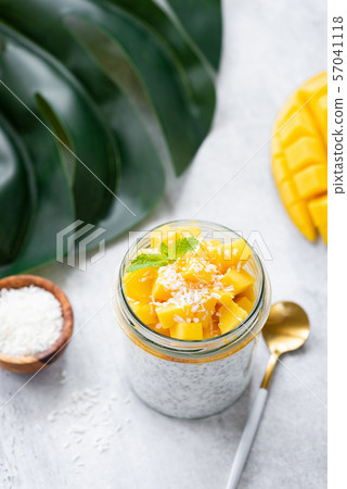 Yogurt Mango Chia Seed Pudding With Coconut Yogurt Mango Chia Seed Pudding With Coconut 57041118