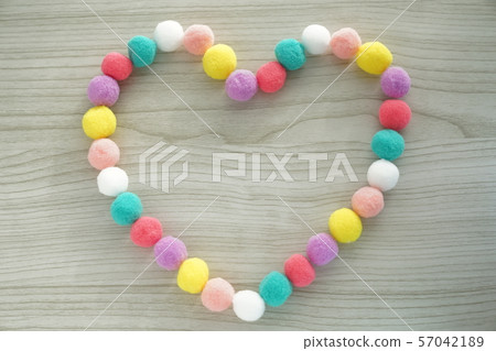 Felt ball heart Felt ball heart 57042189