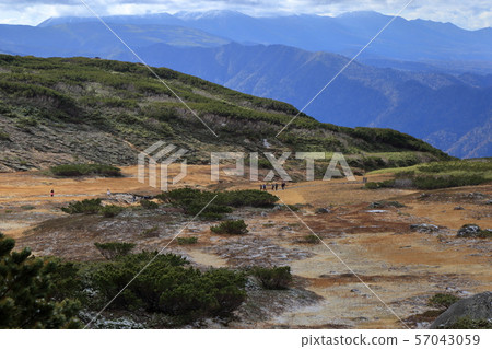 Scenery from Hokkaido Daisetsuzan Asahidake ropeway walk course Scenery from Hokkaido Daisetsuzan Asahidake ropeway walk course 57043059