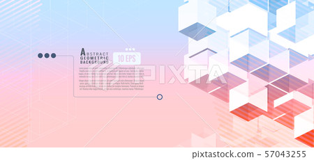 Geometric cubes graphic template banner BG Geometric cubes graphic template banner BG 57043255
