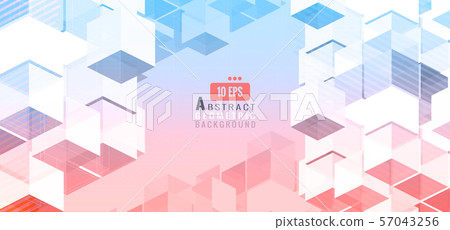Geometric cubes graphic template banner BG Geometric cubes graphic template banner BG 57043256