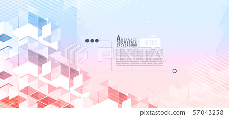 Geometric cubes graphic template banner BG Geometric cubes graphic template banner BG 57043258