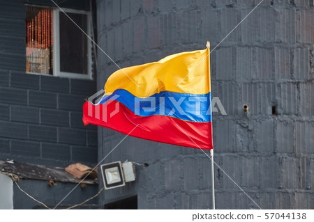 Colombian Flag In The Wind 57044138