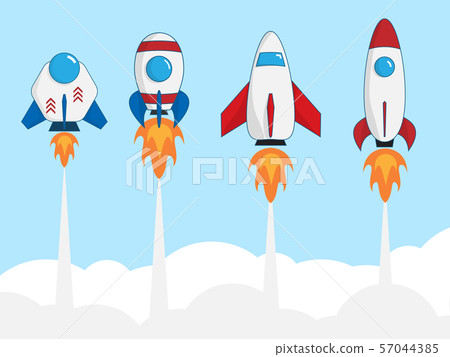 set of rocket launcher, concept for startup set of rocket launcher, concept for startup 57044385