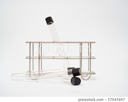 Empty test tube in rack Empty test tube in rack 57045847