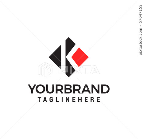 letter K negative space square logo vector design - Stock Illustration ...