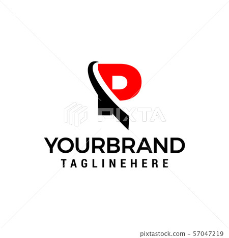 initial letter P logo with slice element graphic initial letter P logo with slice element graphic 57047219