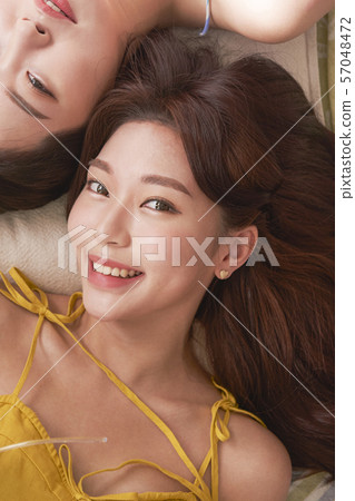 Female beauty bird's eye view 57048472