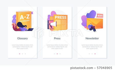 Website media elements webpage template. 57048905