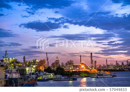《神奈川縣》川崎工廠夜景/黃昏 57049833