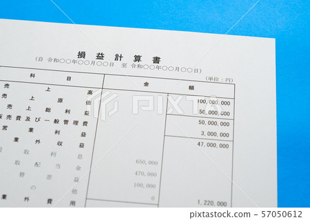 [Photo Material] Financial Statement Business Scene Profit and Loss Statement Balance Sheet Corporate Final Report 57050612