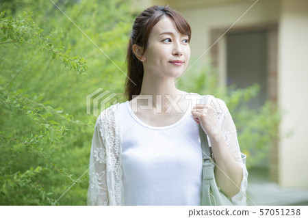 Woman outside smile 57051238