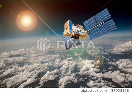 Space satellite over the planet earth 57053138