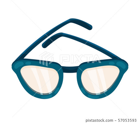 Glasses in a blue frame. Vector illustration on a white background. 57053593