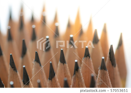 Close up front image of stacked pencils Close up front image of stacked pencils 57053651