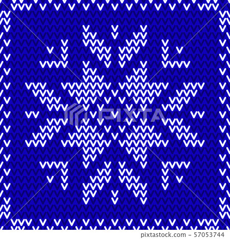 seamless blue and white knitted background seamless blue and white knitted background 57053744
