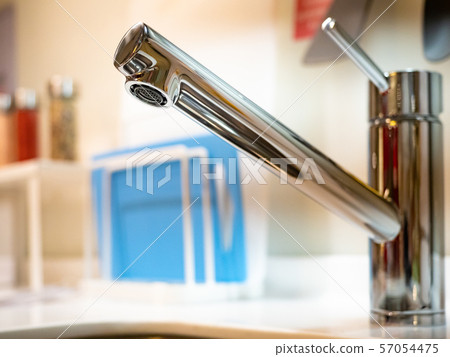 Modern bathroom faucet, close up 57054475