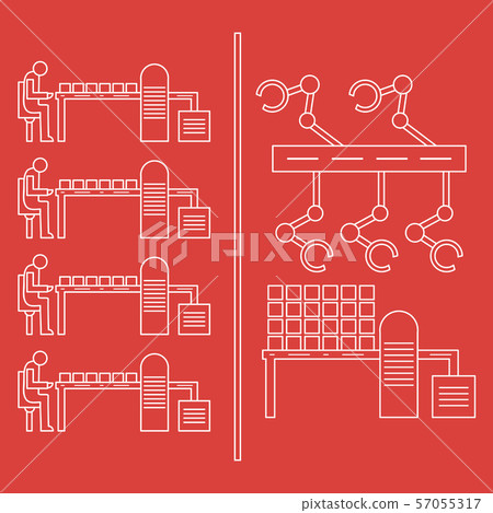 Smart automatic robotic production line 57055317