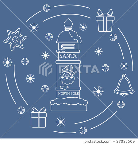 Santa's mailbox, gifts, bell, gingerbread Santa's mailbox, gifts, bell, gingerbread 57055509