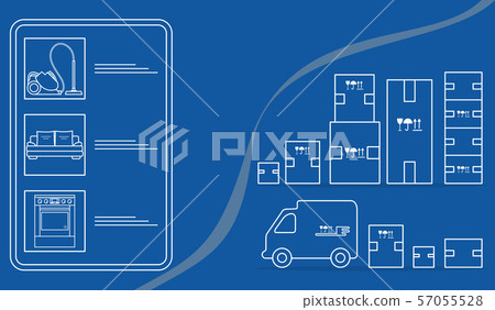 Order goods online Warehouse delivery Online store 57055528